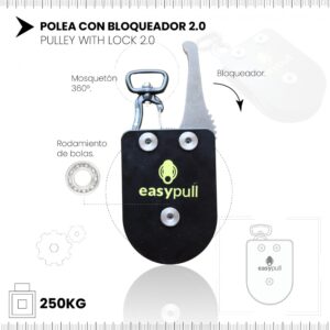 Polea easypull con bloqueador